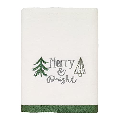 Avanti Linens - Hand Towel, Soft & Absorbent Cotton Velour, Holiday Bathroom Decor (Christmas Trees Collection) - size: Hand Towel