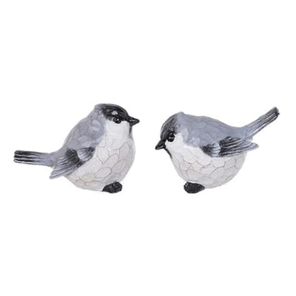 The Bridge Collection Set of 2 Chickadee Bird Figurines, Styles Vary | Hand-Painted Set of 2 Small Resin Decorative Birds for Indoor Home Decor or Outdoor Patio & Garden