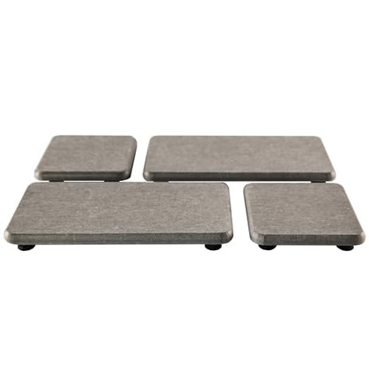 NiuYichee Set of 4 Water Absorbent Diatomite Coasters, Diatomaceous Earth Kitchen Soap Dish, Bathroom Trays, Water Absorbing Stone Used for Hand Soaps & Plants & Toiletries in The Modern Home - color: Set of 4 Grey