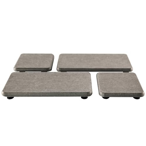 NiuYichee Set of 4 Dish Soap Stone Tray Water Absorbing Fast Dry Sink Tray, Small Water Absorbent Diatomite Coasters Used For Hand Soap/sponge/Cup/Toiletries In kitchen/Bathroom Sink Countertop - color: Set of 4 Grey