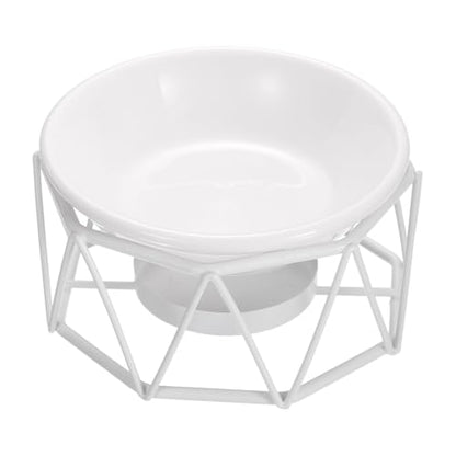 uxcell Metal Tealight Candle Holder, Triangle Shape Ceramic Tealight Wax Warmer Aroma Diffuser Furnace Home Decoration, White - color: White