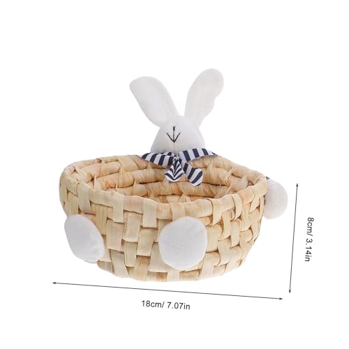 Alipis 3pcs Handmade Woven Straw Storage Decorative Nesting Containers for Easter Decor Crafted from Natural Straw for Organizing