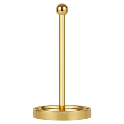 Ivilon Countertop Paper Towel Holder - Modern Sleek Ball Minimalist Design - Color Gold Polished - color: Gold Polished