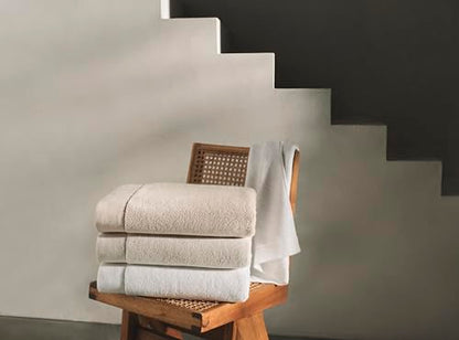 Calvin Klein - Bath Towels, Soft & Absorbent Bathroom Essentials, Zero Twist Construction, Oeko-Tex Certified (Entwine Solid Natural, 3-Piece) - color: Entwine Solid Natural, size: 3 Pack