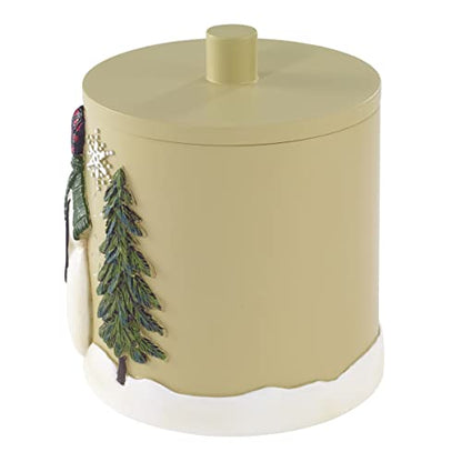 Avanti Linens - Covered Jar, Resin Countertop Accessories, Christmas Decorations (Snowmen Gathering Collection) - size: 1 Ounces