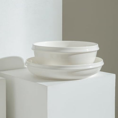 Stone Lain Verso 4-Piece Salad Plate Set Porcelain, White - size: 4-Piece - Salad Plate