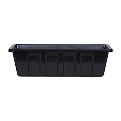 Root & Vessel Poly-Pro Plastic Flower Box Planter, Black, 18-Inch - color: Black, size: 18-Inch