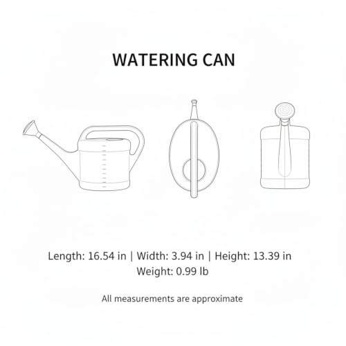 Long Spout Watering Can for Indoor Plants, Lightweight Blue PP Plastic with Narrow Tip for Precise Pouring - size: 16.54 x 3.94 x 13.39 in