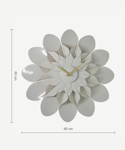 ARCHI Floro - The Blooming Elegance Grey Flower Wall Clock