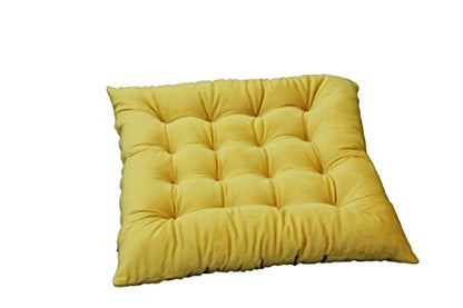 Velvet Bench Cushion for Outdoor Furniture, Anti-Slip Bottom Settee Cushions for Bay Window Loveseat Sofa, Non-Skid Rocking Chair Reclinger Car Seat Pads 17.7 L X 17.7 W, Yellow - color: Yellow, style: 17.7 L X 17.7 W