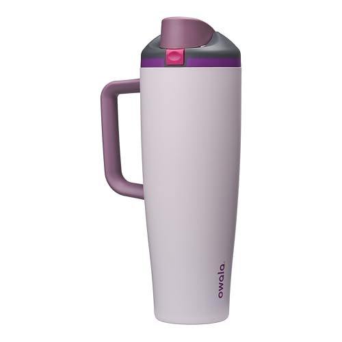 Owala FreeSip Tumbler Stainless Steel Water Bottle 40 oz Dreamy Field | Triple-Layer Insulation | Leak-Proof Lid with Push-Button | Double Threaded Lid for Left and Right-Handed Drinking - color: Dreamy Field, size: 40 Ounces