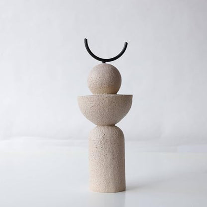 Gralara Abstract Statue Modern Tabletop Ornament Textured Finish House Decoration