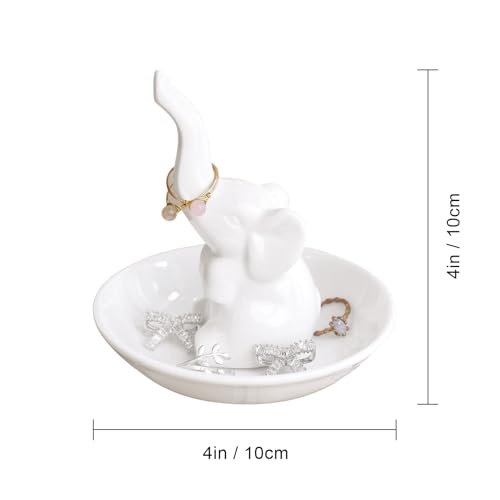 PUDDING CABIN Elephant Gifts for Mom Mothers Day Ring Holder Ring Dish, Elephant Gifts for Women Mom Birthday Wedding Christmas Valentine's Day - style: Elephant