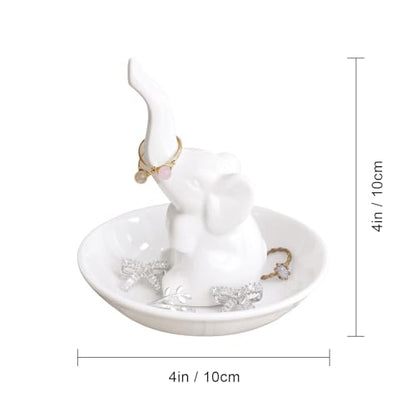 PUDDING CABIN Elephant Gifts for Mom Mothers Day Ring Holder Ring Dish, Elephant Gifts for Women Mom Birthday Wedding Christmas Valentine's Day - style: Elephant