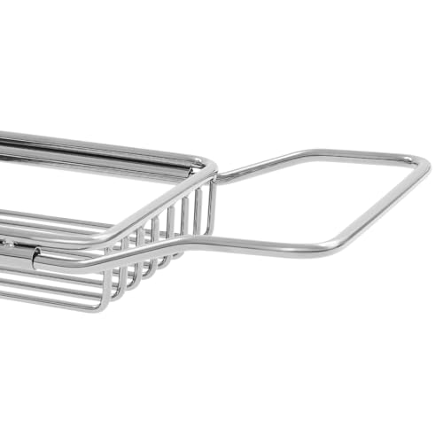 Expandable Stainless Steel Bathtub Caddy Tray, Adjustable Over Tub Rack Marble Board Anti-Slip Groove Raised Guardrail Modern Bath Organizer for Home Hotel Bathroom Use (Silver + Green) - color: Silver + Green