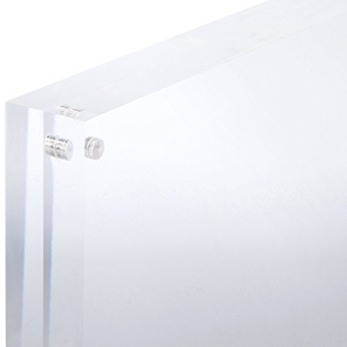 SimbaLux Magnetic Acrylic Picture Photo Frame 5x7 inches Clear Edge, 3 Pack | Clear Glass Like, Double Sided Frameless Desktop Floating Display, Free Standing, Easy to Change - size: 5" x 7" 3-Pack
