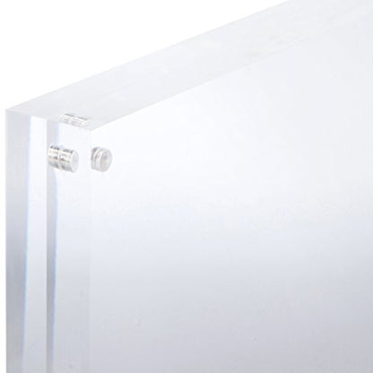 SimbaLux Magnetic Acrylic Picture Photo Frame 5x7 inches Clear Edge, 3 Pack | Clear Glass Like, Double Sided Frameless Desktop Floating Display, Free Standing, Easy to Change - size: 5" x 7" 3-Pack
