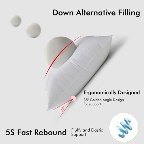 MIULEE 12x16 Inch Synthetic Down Alternative Pillow Insert | Decorative Throw Pillow 12 x 16 Inch Body Bed Sleeping Ultra Soft Fluffy Form for Sofa Couch Bed - size: 12x16Inch (pack of 1)