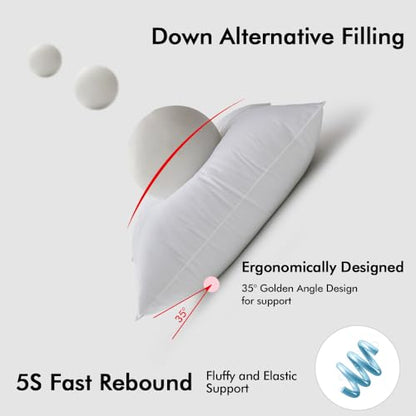 MIULEE 12x16 Inch Synthetic Down Alternative Pillow Insert | Decorative Throw Pillow 12 x 16 Inch Body Bed Sleeping Ultra Soft Fluffy Form for Sofa Couch Bed - size: 12x16Inch (pack of 1)