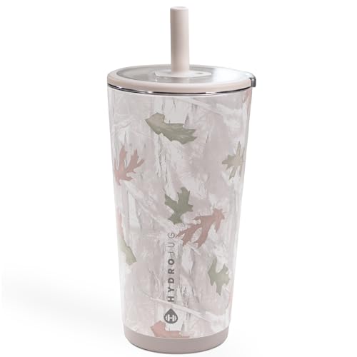 HydroJug Everyday Tumbler 20 oz, Ceramic-Lined Straw Cup, Camo - color: Camo, size: 20 Ounces