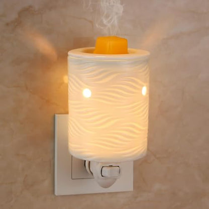 Plug in Wax Melt Warmer, Plug in Wax Warmers for Scented Wax, Scentsy Diffuser for Fragrance Oil Wax Melter Decoration with Two Bulbs
