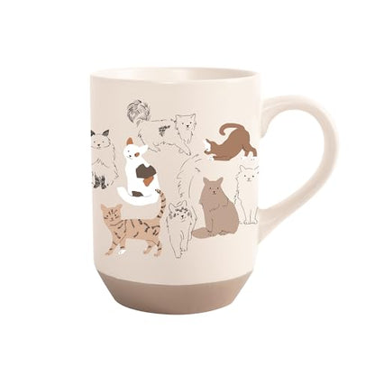 Fringe Studio "PENCIL CATS" Stoneware New York Mug, PetShop Collection (429071) - color: Pencil Cats