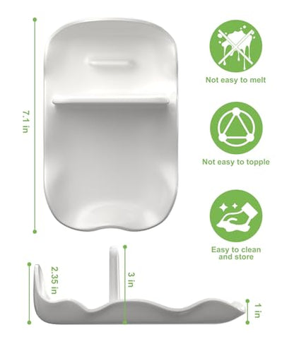Spoon Rest for Stove Top, Spatula Rest & Kitchens Utensils Holde | Ceramic Pot Lid Holder, Large Spoon Rests for Kitchen Counter, Protects Stove Top and Countertops, Modern Kitchen Accessories