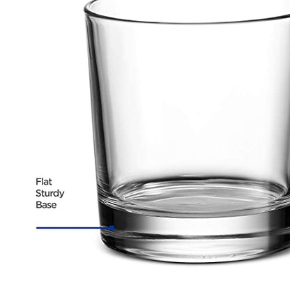 Godinger Old Fashioned Whiskey Glasses, Italian Made Drinking Glasses, Glass Cups, Whiskey Gifts - Set of 4 - style: Short Glasses