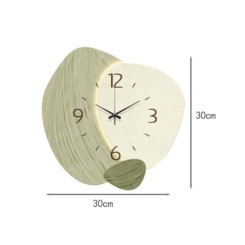 Figurine Statue Metal Flowers Leaf Statue Wall Clock Silent Wall Clock Iron Finish Decorative Ornament Suitable for Dining Room Nurseries Kids