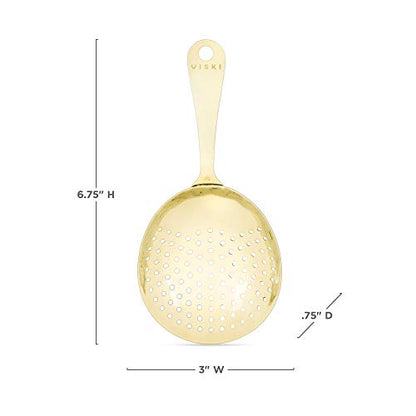 True Fabrication 4876 Belmont Julep Strainer, Multicolor - color: Gold, style: Julep