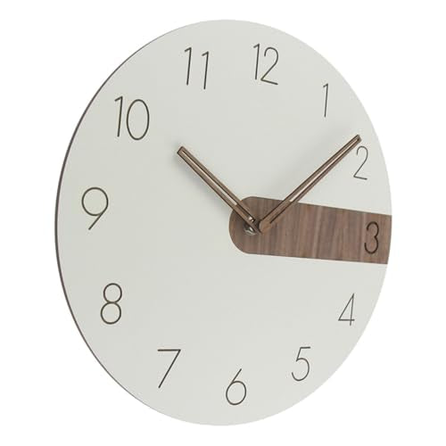 Alipis Minimalist Wooden Wall Clock Silent Non-Ticking Decorative MDF Hanging Clock for Living Bedroom Home Decor Simple Design Without Battery Silent Wall Decor for Cafe Office