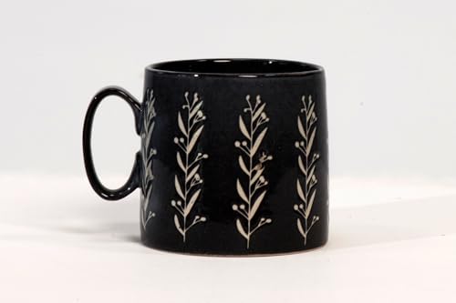 House Beautiful Versatile Classic Stoneware Mug Set - 20 oz, Set of 4 (Timeless Impressions) - color: Timeless Impressions