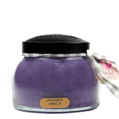 A Cheerful Giver - Lavender Vanilla Mama Scented Glass Jar Candle (22oz) with Lid & True to Life Fragrance Made in USA - size: 22 oz