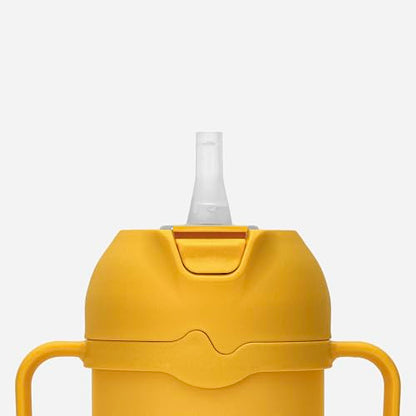 Comotomo Toddler Tumbler 8oz Insulated Sippy Cup with Silicone Straw and Spout, Yellow (Yellow) - color: Yellow
