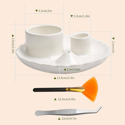 Palo Santo Sticks Holder, 4 in 1 Incense and Candle Holder White | 4 in 1 Incense and Candle Holder for Ash Catcher Tray for Meditation Yoga Room - color: White