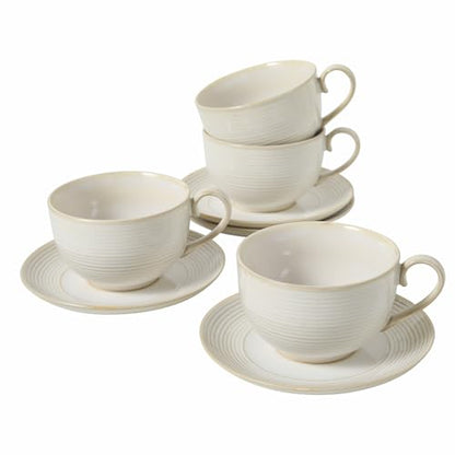 12Oz Coffee Cups with Saucers, Ceramic Espresso Cup Set of 4, Cappuccino Cups Set, Tea Mugs and Saucer, Microwave Dishwasher Safe Drinkware for Home, Cafe, Housewarming Gifts - color: B - 12oz