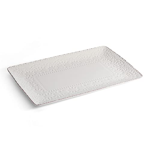 Pfaltzgraff Chateau Serve Platter, 14.25 Inch, Blue and White,Cream - style: Serve Platter