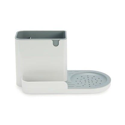 Amazon Basics Kitchen Sink Caddy Organizer for Sponge and Brush Storage, Large, White - size: Large