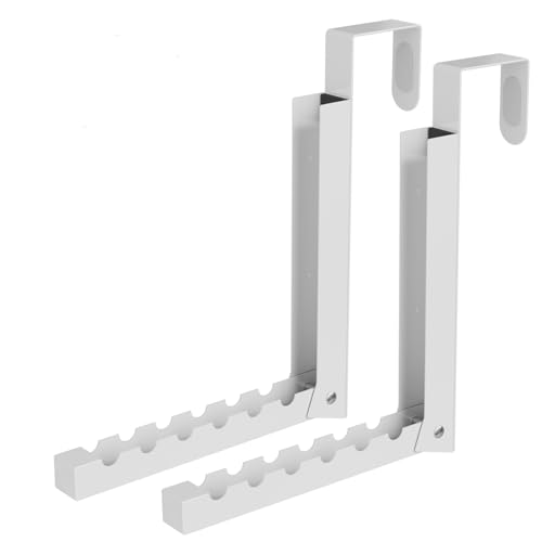 ZMBESUP Over The Door Hanger Folding Clothes Drying Rack, Folding Hanging Coat Rack for Indoor Laundry Room Compact Small Space Foldable Portable Clothing Hanger Hook Collapsible- 2 Pack (White) - color: White