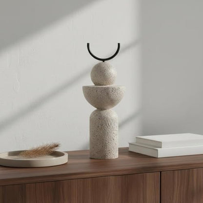 Gralara Abstract Statue Modern Tabletop Ornament Textured Finish House Decoration