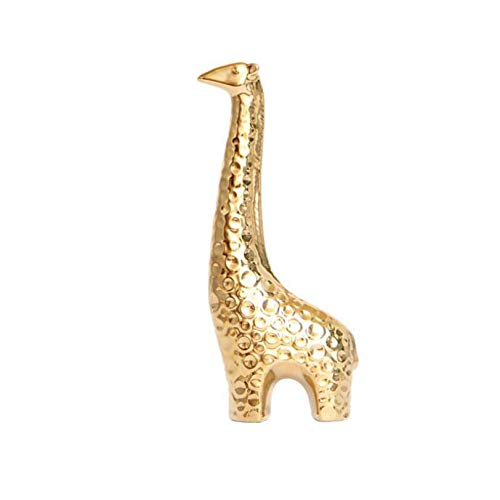 NWFashion Small Animal Statues Home Decor Modern Style Gold Decorative Ornaments (Giraffe) - color: Giraffe