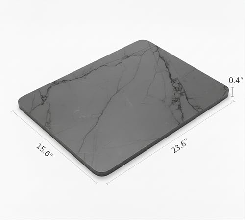 Premium Stone Bath Mat Diatomaceous Earth Ultra Absorbent Quick Drying Easy to Clean Non-Slip Diatomite Stone Bath Shower Mat Ideal for Bathroom Floor (Marble Grey) - color: Marble Grey