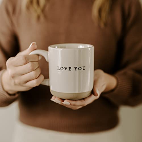 Sweet Water Decor Love You Stoneware Coffee Mugs - 14Oz Cute Mugs for Hot & Cold Drinks - Dishwasher & Microwave Safe - Gift for Special Someone - Ideal for Espresso & Tea Lovers - style: Love You