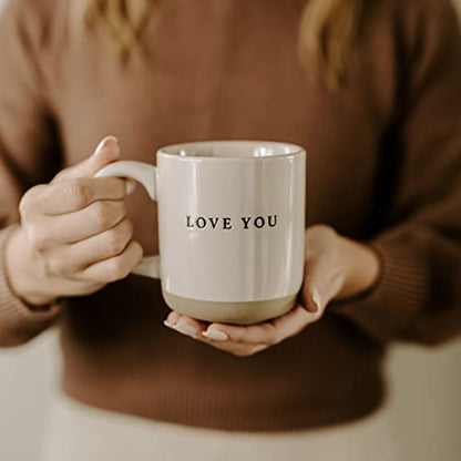 Sweet Water Decor Love You Stoneware Coffee Mugs - 14Oz Cute Mugs for Hot & Cold Drinks - Dishwasher & Microwave Safe - Gift for Special Someone - Ideal for Espresso & Tea Lovers - style: Love You