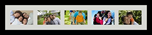 ArtToFrames Collage Photo Frame Single Mat with 5-4x6 Openings with Satin Black Frame and Candlewick mat. - color: 5 - 4x6 - (2139), size: Candlewick