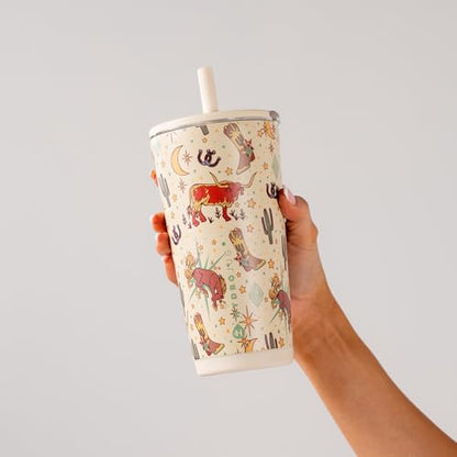 HydroJug Everyday Tumbler 20 oz, Ceramic-Lined Straw Cup, Rodeo - color: Rodeo, size: 20 Ounces