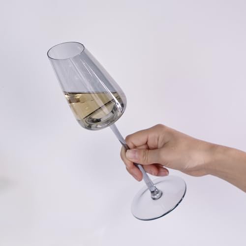 KAMMAK Crystal Red Wine Glasses Set of 2, 7.44 oz Stemmed Glasses, XH015 | Hand Blown, Bordeaux Wine Glasses, Thin Rim & Long Stem, Red & White, Daily Use, Wedding or Birthday Gift for Women - size: 8KPXH015