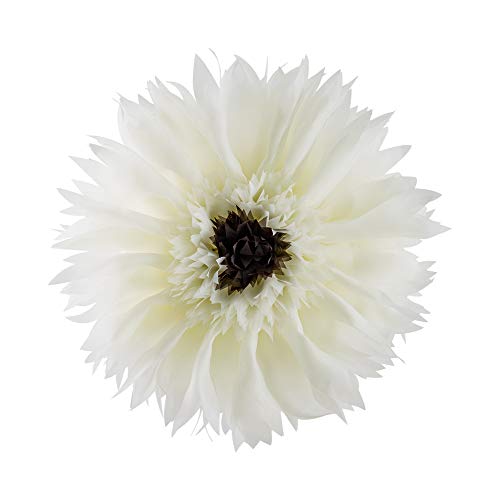 3D Flower Round Throw Pillows Cute Decorative Daisy Sunflower Accent Pillow Modern Farmhouse Elegant Cushion for Bed Couch Chair Car Bedroom Living Room Home Decor Gift 12 Inch White - color: Cream White