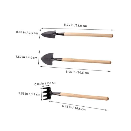 Homoyoyo 6 Sets Mini Garden Tools Kit – 18pcs Small Metal Hand Tools for Indoor Gardening, Flower Planting, Soil Digging, Transplanting, and Succulent Care