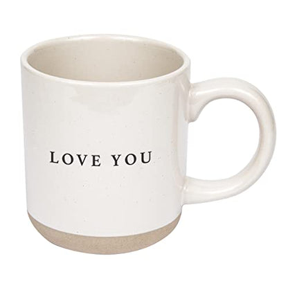 Sweet Water Decor Love You Stoneware Coffee Mugs - 14Oz Cute Mugs for Hot & Cold Drinks - Dishwasher & Microwave Safe - Gift for Special Someone - Ideal for Espresso & Tea Lovers - style: Love You